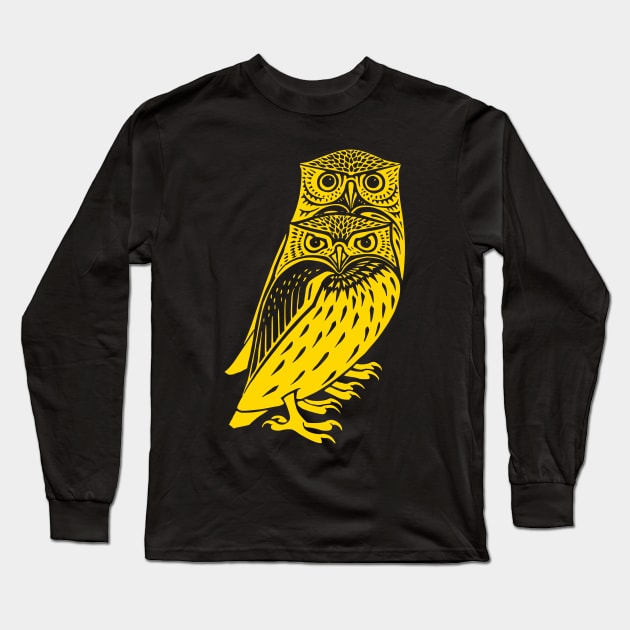 2 owls Long Sleeve T-Shirt by la chataigne qui vole ⭐⭐⭐⭐⭐
